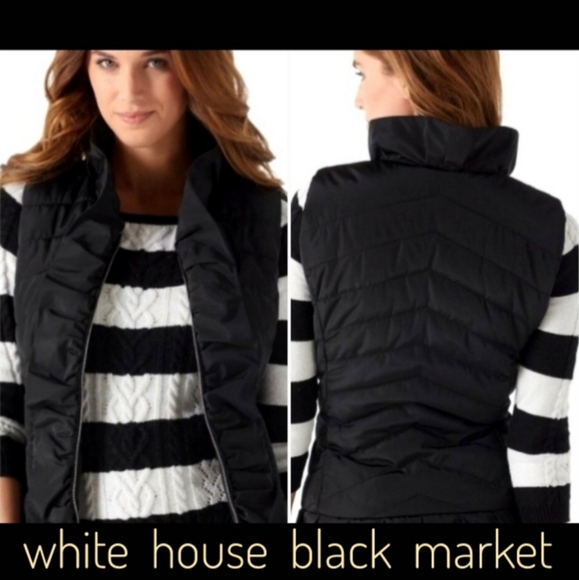 White House Black Market Jackets & Blazers - (Closet Clearout) WHBM Black Full-Zip Puffer Vest